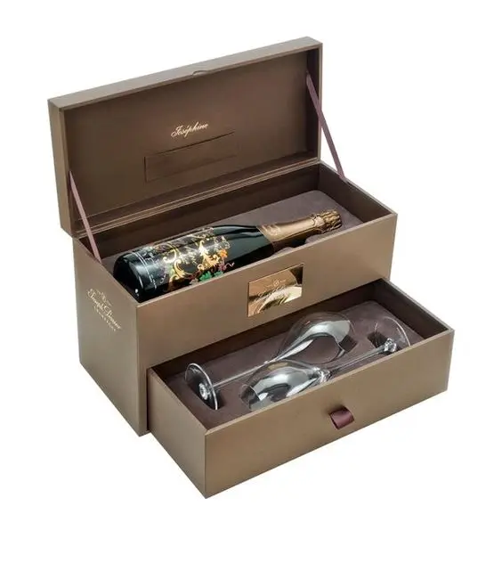 Custom Wedding Ceremony Gift Wholesale Wine Wooden Box Wooden Wine Gift Box Single Bottle