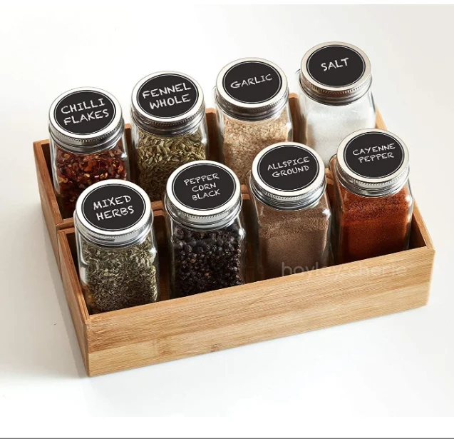 mini glass spicy bottle glass salt pepper shaker