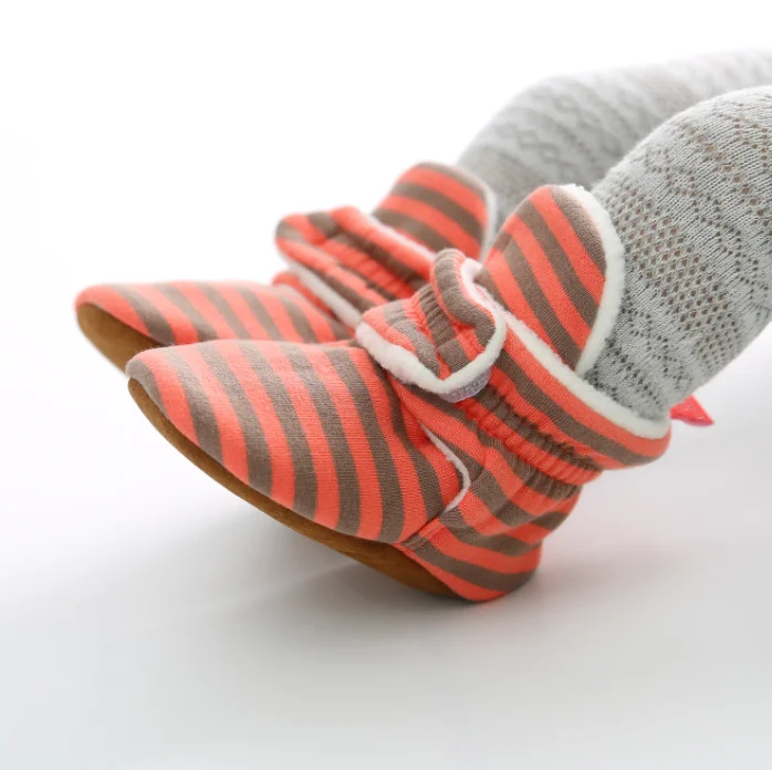 Hot selling New fashion warm Cotton fabric stars print 0-18month baby girl boots baby booties