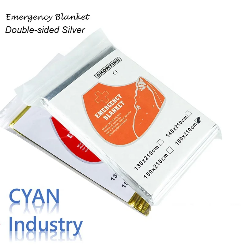 First Aid Blanket Outdoor Emergency Blanket Camping Survival Insulation Rescue Double-sided Sliver Gold Foil Waterproof Blanket