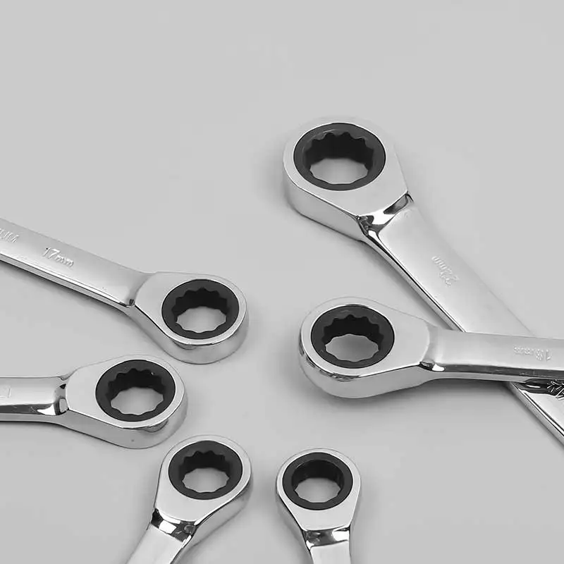 Chrome plated Socket double end Ratcheting Spanner Ratchet Wrench