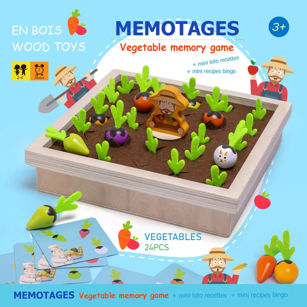Unisex Montessori Memory Games for Children Christmas Birthday Gifts Simulate growing plants potting wooden educational toys