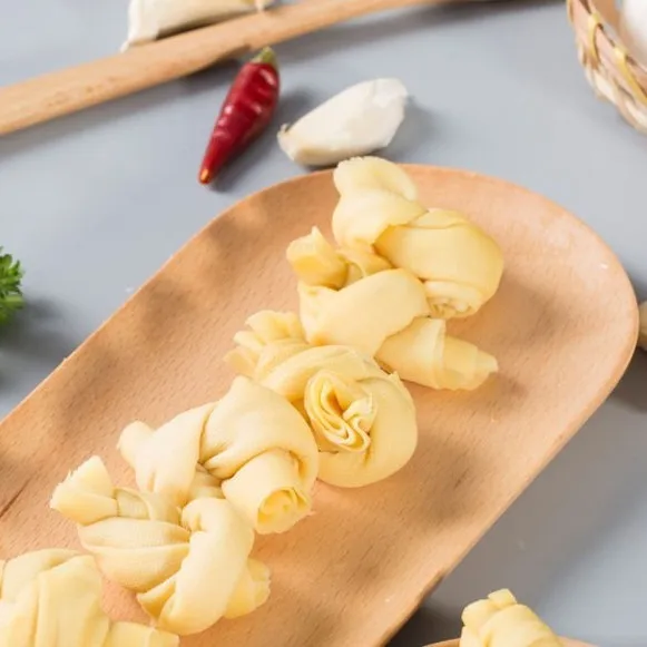 ISO Certified Freeze Dried Tofu Knot Frozen Dried Bean Curd Knot Frozen Dried Baiye Knot