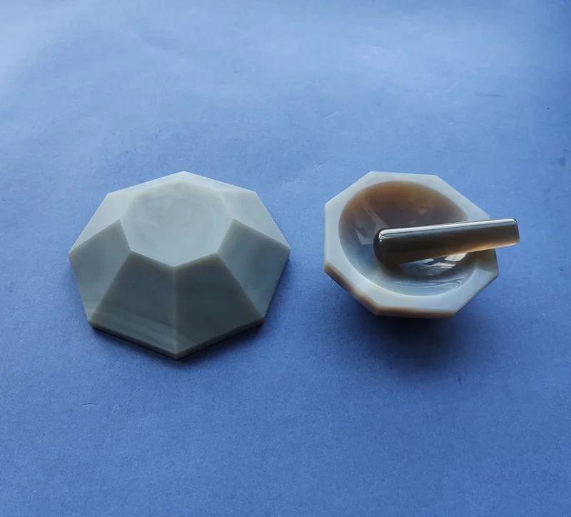 30mm~300mm Natural Agate Mortar and Pestle set for lab use