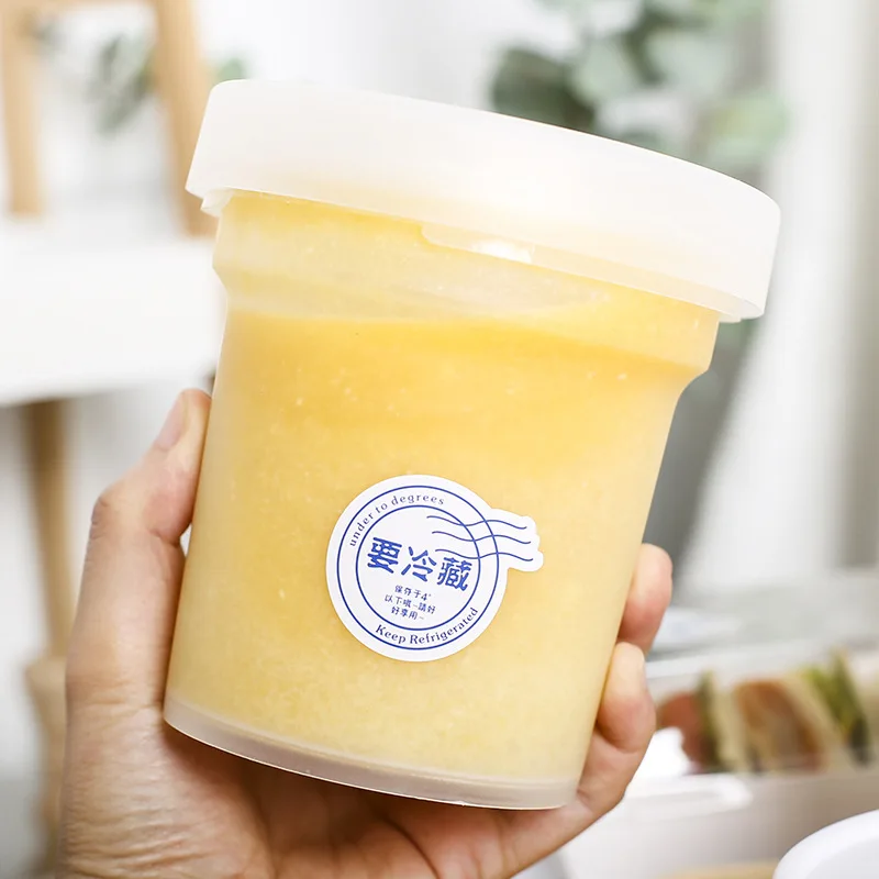 Disposable Food Grade PP Plastic Ice Cream Cup with Lid Custom Logo Yogurt Pudding Jelly Milkshake Packaging Mousse Cup