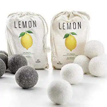 6 Pack Nature Organic 100% New Zealand Wool Dryer Balls for Laundry