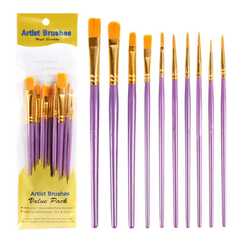 Professional paint brush manufacturers 6pcs paint brush set watercolor oil painting brush art supplies