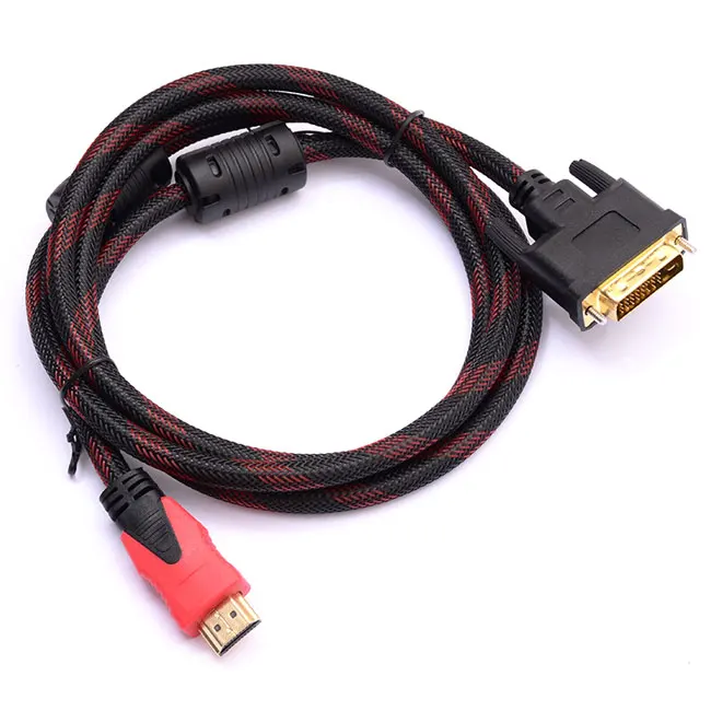 Wholesale 1.4V gold plated H-dmi to DVI cable Male to Male for LCD DVD HDTV XBOX PS3 High speed HDTV cable