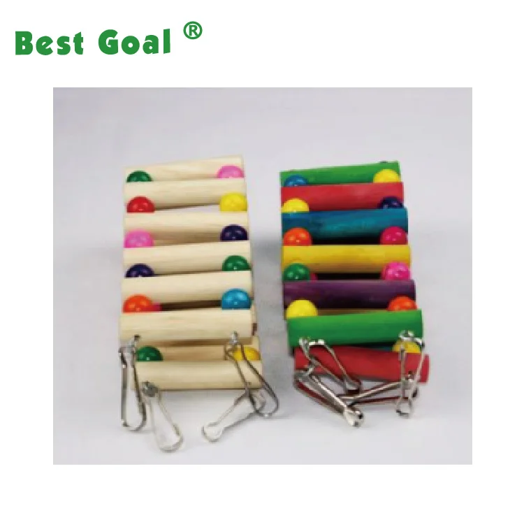 Bird Cage Accessories Decorative Flexible Cage Wooden Rainbow Toy Parakeet Birdcage Training
