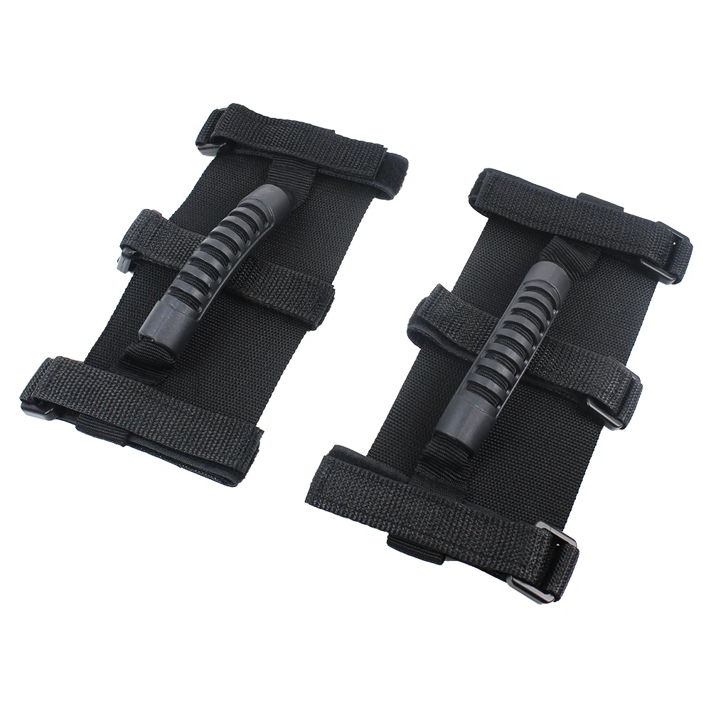 Pair Roll Bar Grab Handle Handles Black for PREMIUM Jeep Wrangler CJ YJ TJ JK Handle Grips