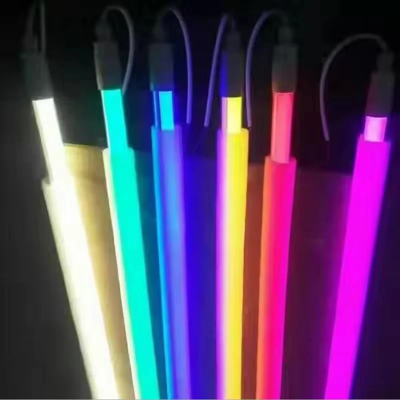 RGB Decorative Fluorescent Led Tube Color 14W PF0.5 AC65V-265V Energy Saving PC LED Tube for Outdoor Indoor ip65  KTV Bar