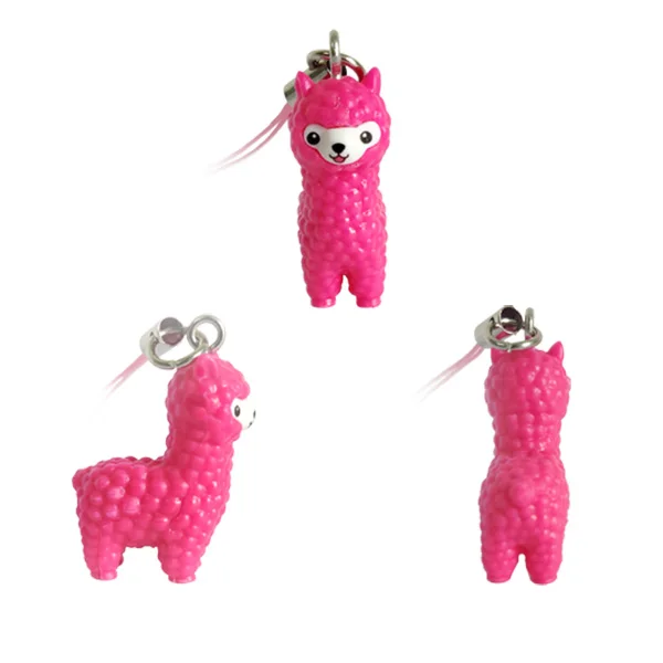 Hot sale PVC Animal alpaca LAMA soft animal keyrings alpaca keychains