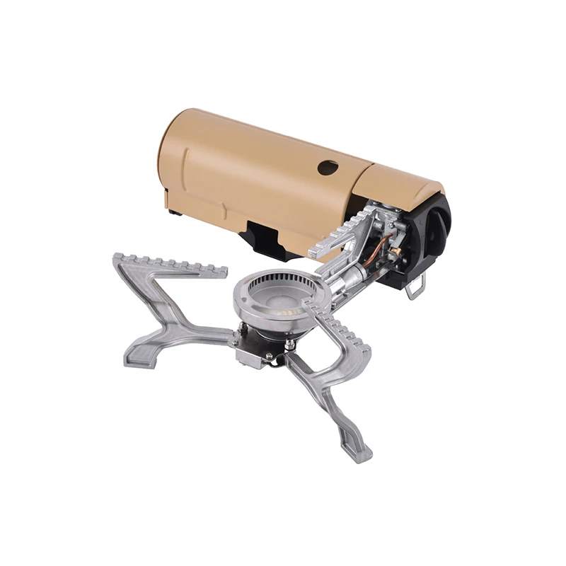 Brs Outdoor Picnic Mini Multi-Fuel Cooking Stove, Portable Folding Camping Gas Stove with Adjustable Flame CE