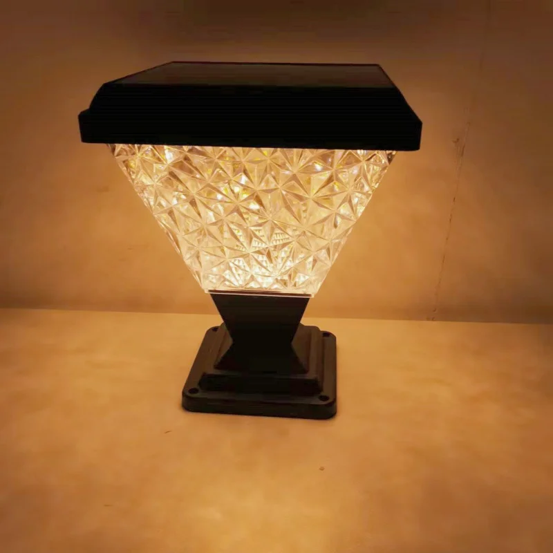 Outdoor Waterproof Decorative Fence Yard Mains Supply 220V Garden Lamp Pillar Lamp Column Lights ABS Switch for Lawn Gate Villa