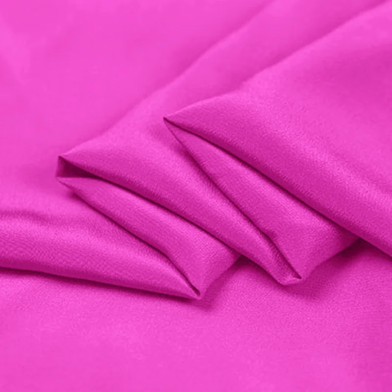 Silk Crepe de Chine Fabric Material Online In Fuchsia Color For Sale By Xinehe Textiles