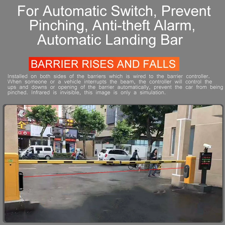 IP55 Waterproof Outdoor 30m Battery Powered Infrared Gate Safety Beam Photocell Sensor For Garage Door