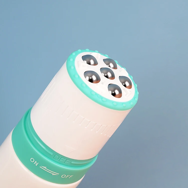120ml PE Cosmetic Plastic Packaging Body Massage Lotion Roller Tube Skincare Container Tube With 6 Roller Ball Applicator