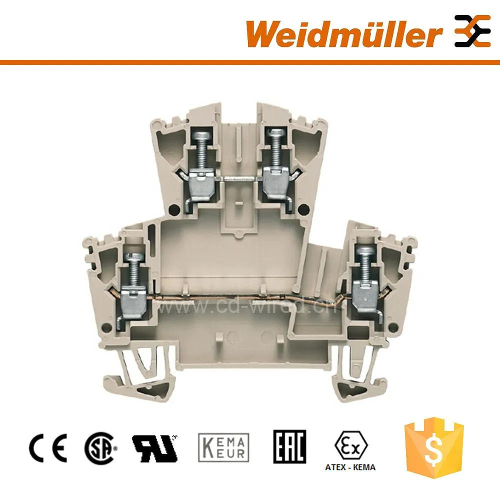  100% оригинальная Клеммная колодка Weidmuller WDK2.5 ZQV 2 уровня 5 мм2 400 в электрические