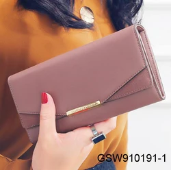 New Luxury Women Purse Long Clutch Pure Color Large Capacity Ladies Wallet