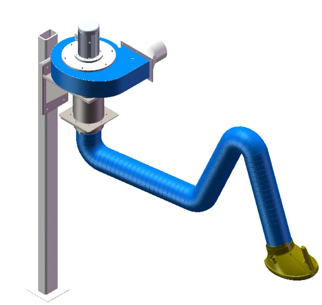 Industrial Welding Fume Extractor Arms/Fume Exhaust Arm with Fan/Soldering Dust Suction Motor Fan