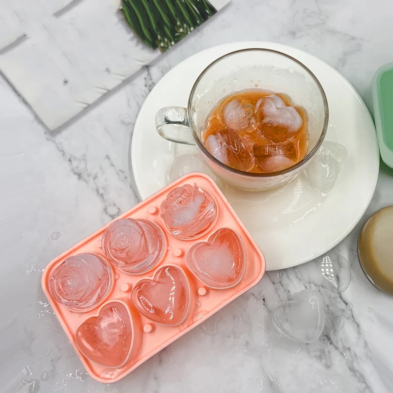 Silicone Rose Ice cube mould Cooling Ice Cubes Drink Wine Cooler Home Made Ice Cube Tray