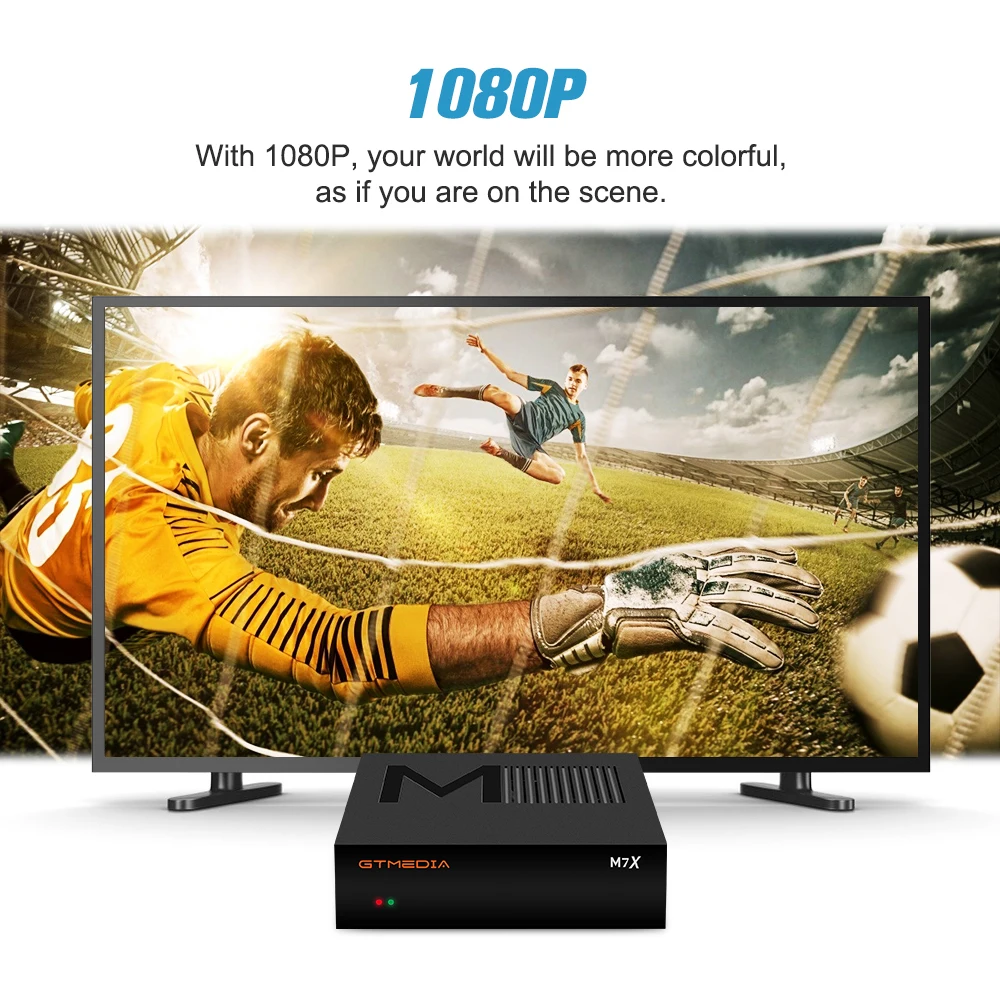 GTMedia M7X для Бразилии DVB-S2-цифра спутниковый телевизионный ресивер Встроенный 2 4G Поддержка Wi-Fi Biss key Икс SKS cccамс Newcamd 70W 63 Вт 75