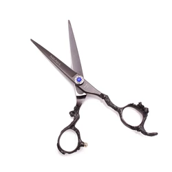 Профессиональные ножницы для волос AQIABI, 5,5 дюйма, 6 дюймов, JP, ножницы из нержавеющей стали для стрижки волос, филировочные ножницы черного цвета A9003