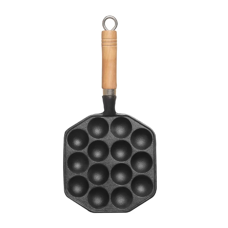 14 Holes Baking Pan Mini Cast Iron Pan Takoyaki