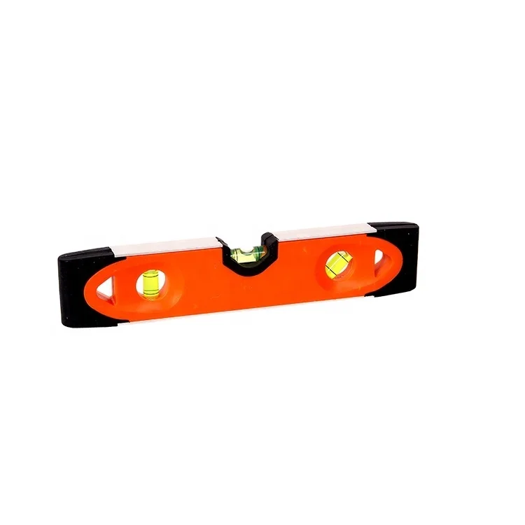 Factory Direct Sale Heavy Duty Aluminium Frame  Vials Torpedo Level Magnetic Strip Yj-tt15 Plastic Level Meter