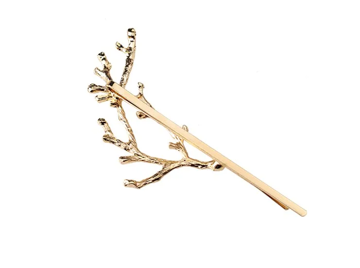 2020 Spring newest tree branch gold color hair clip customized