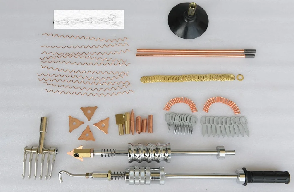 Auto paintless dent repair, spot welder machine with dent puller