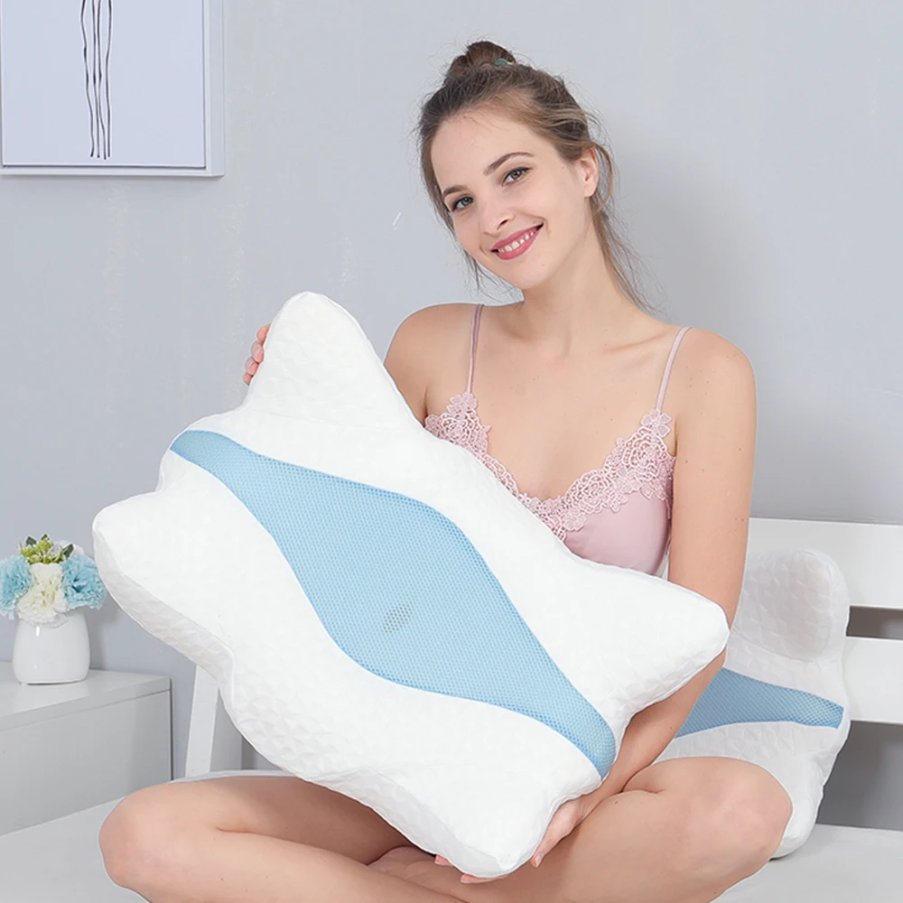 Factory Wholesale Bed Sleeping Neck Pain Relief Adjustable Memory Foam ECO-friendly Orthopaedic Pillows