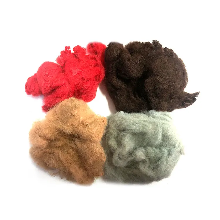 
wholesale recycled polyester staple fiber for garment lining / cloth use 