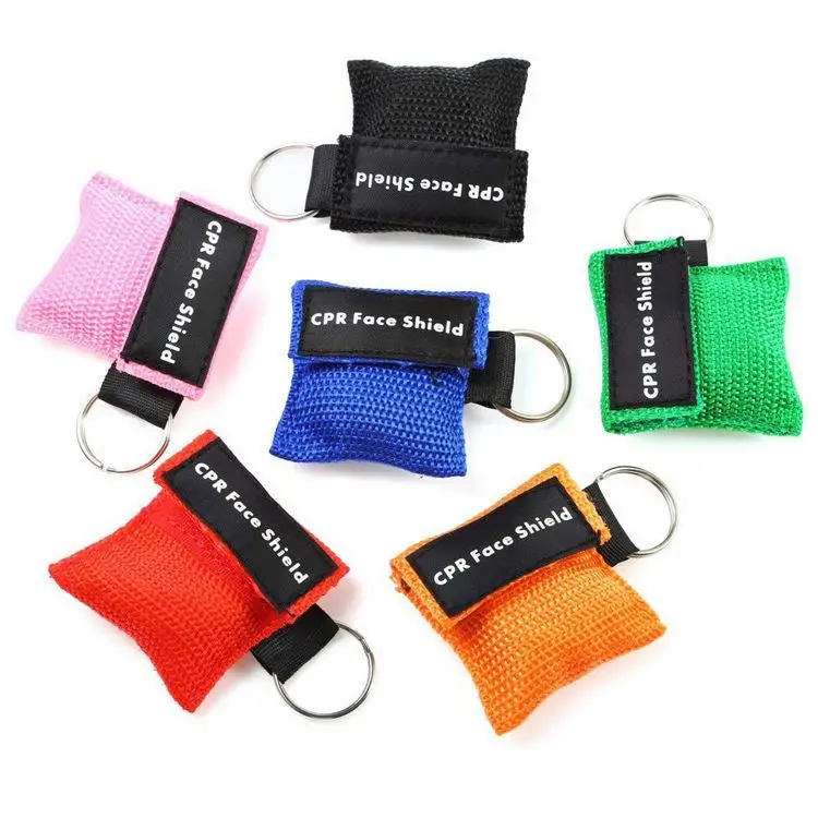 MM-CPR006B Disposable Emergency 10Pcs Keychain CPR Face Shield Mask
