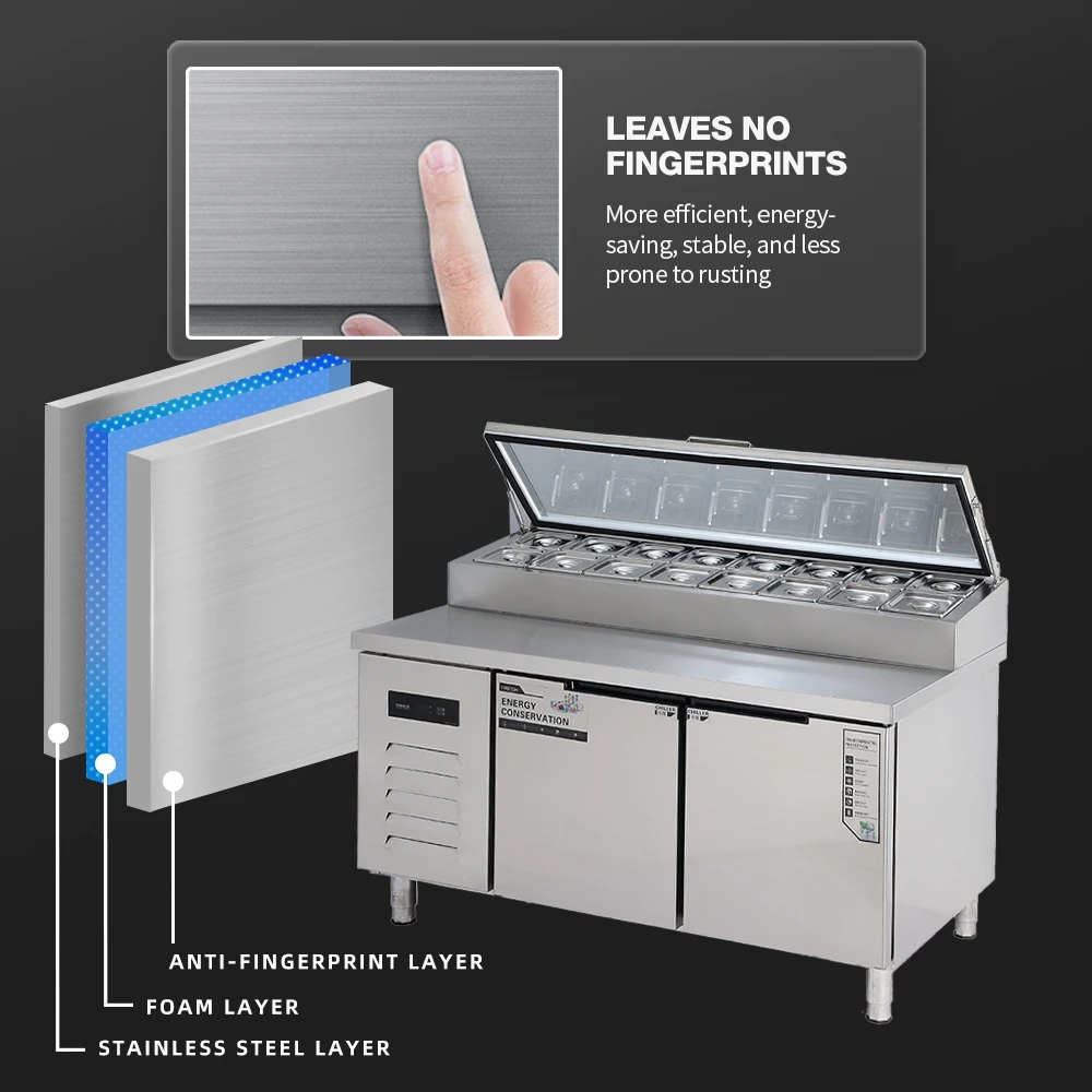 Wholesale Salad Worktable Freezer Salad Bar Display Counter