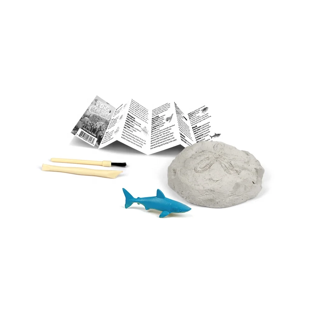 Educational Toys Funny Designs Safety Colorful Dig It Out Mini Plastic Sea Life Excavation eggs Kit Toy for Kids