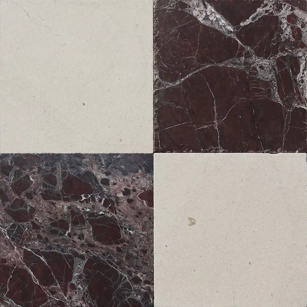 New Selling Superior Quality Porto Beige Rosso Levanto Travertine Tumbled Tile 305*305Mm With Custom Design Competitive Price