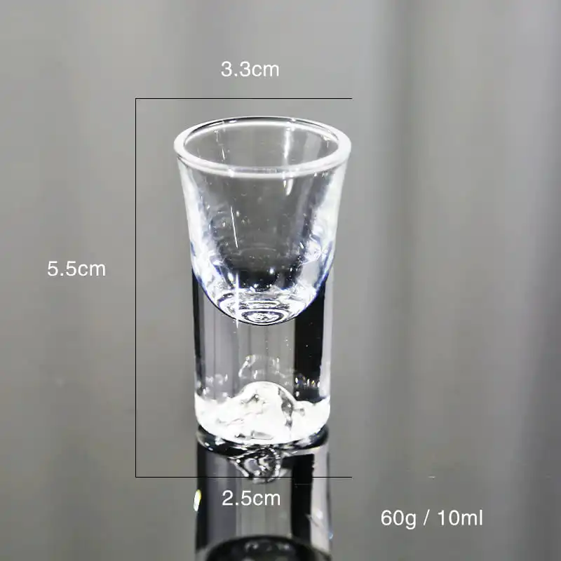 Custom Souvenir Shot Glass with Gold Rim and Espresso Style