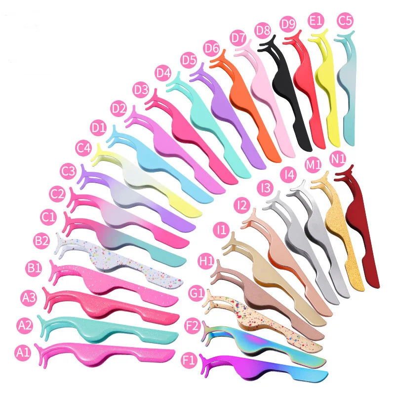 Wholesale Best Selling Volume Eyelash Tweezers High Quality Tweezer Case eyelashes extension tweezers