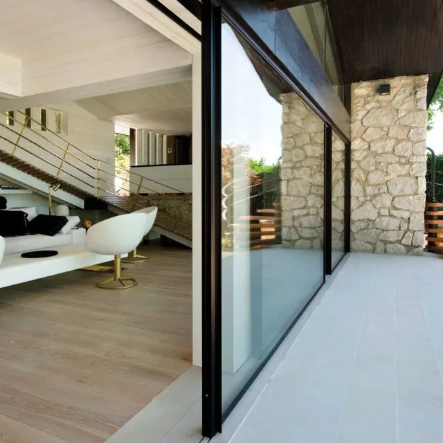 JBDhome Prefabricated Villa Modern Sliding Doors High Quality Hurricane Impact PVC Double Glazed Sliding Doors