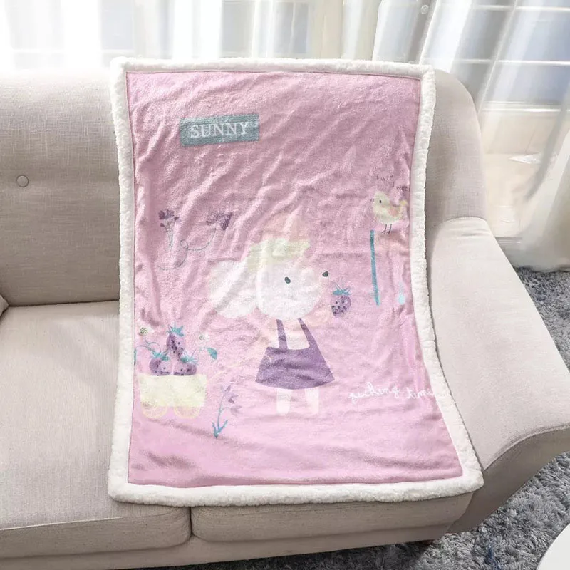 Двойное мягкое Норковое Фланелевое Флисовое одеяло детское