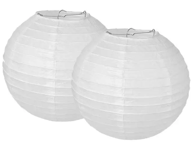 Party Event Decorative Round Japanese Chinese White Paper Paper Hanging Lantern 8inch