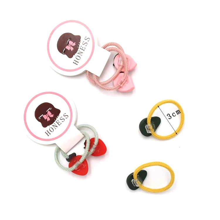 LDD58 резинки для волос с милыми фруктами и растительным узором, эластичная подвеска, резинка для волос для девочек