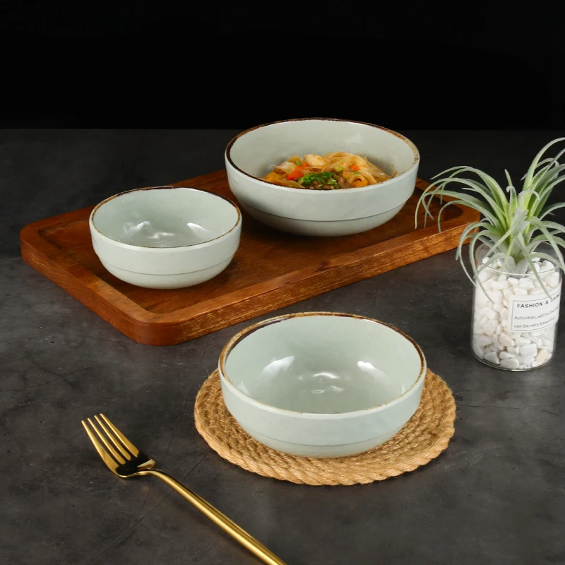 Noodle Bowl Melamine Reusable Plastic Tableware Full Dinnerware Set Manufacturer Plato Melamina Rice Bowl