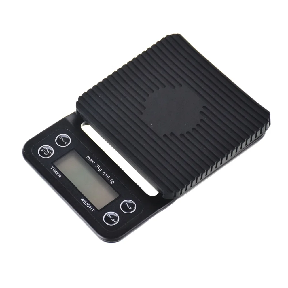 Coffee Scale with Timer 3kg 0.1kg Electronic Digital LCD Kitchen Scale 2*AAA Batteries Baking Measure Tools BP122 Nenya OLi