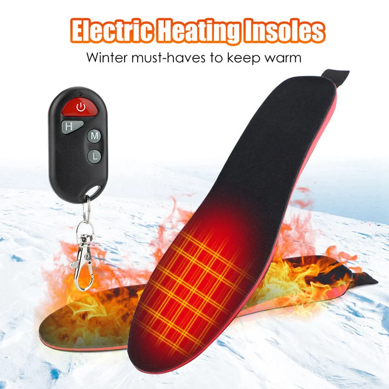 2024 Usb Smart Custom Winter Rechargeable Self-heating Warm Carbon Fiber Sports Foot Comfort Heated Shoe Insoles