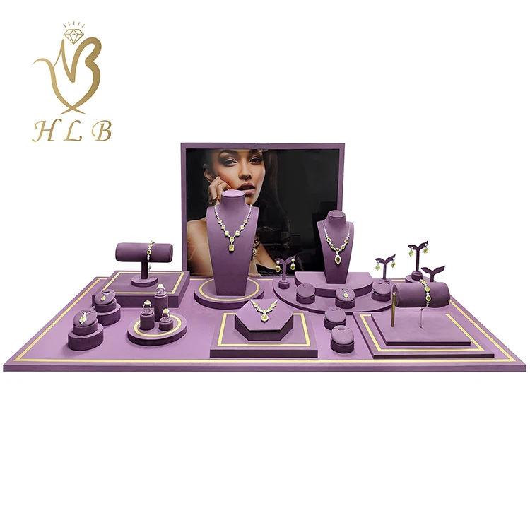 HLB ODM Brand Custom jewelry displays stand rack designs jewelry display kit for show store