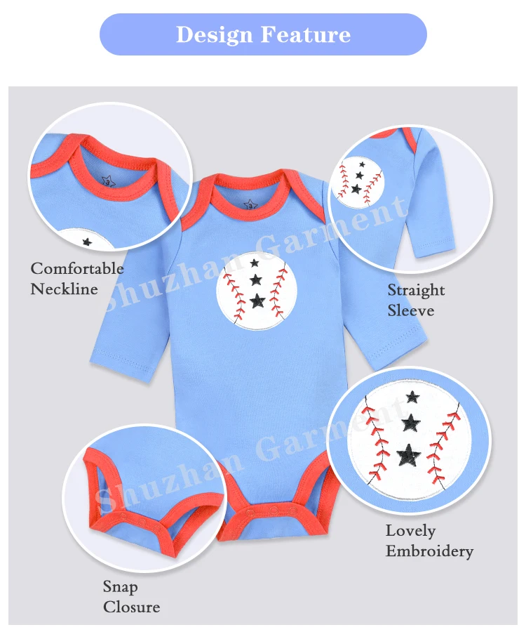 Wholesale Newborn Infant Clothes Clothing Long Sleeve Romper Long Sleeve Clothes Sets Baby Warm Clothes Baby Rompers 0-3 Months