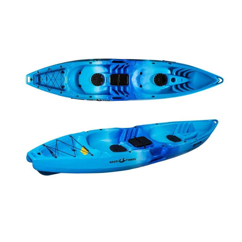 Factory direct fishing kayak KUER Castor-Double seaters plastic boat