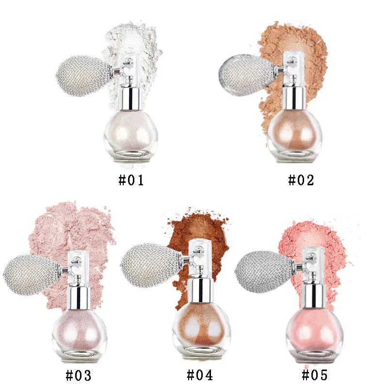Hot Selling Custom Logo Powder No Logo Vegan Wholesale Bottle Glitter Powder Makeup Mineral Highlighters Spray